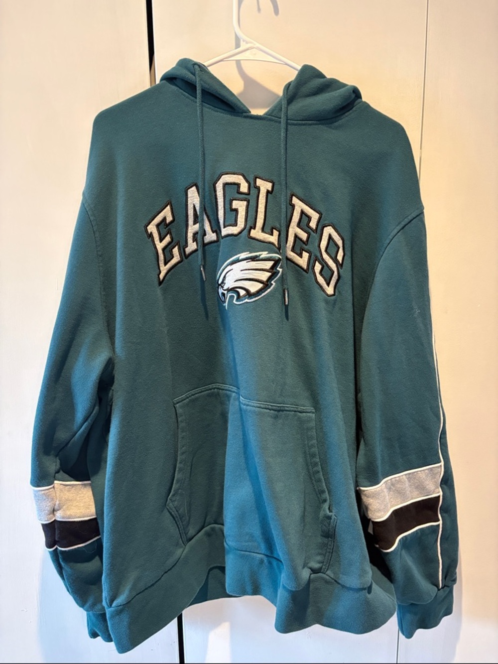 STARTER Teal Eagles Pullover Hoodie XXL